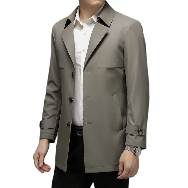 BATMO 2023 new arrival spring high quality trench coat men,male thin jackets, 5166