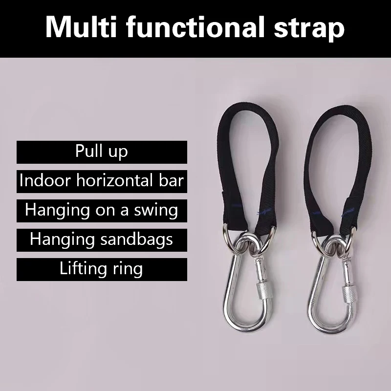 Outdoor Tree Swing Straps 200kg Heavy Duty Hook Ring Hanging Belt Connecting Belt For Hammock Punching Bag Swing Horizontal Bar