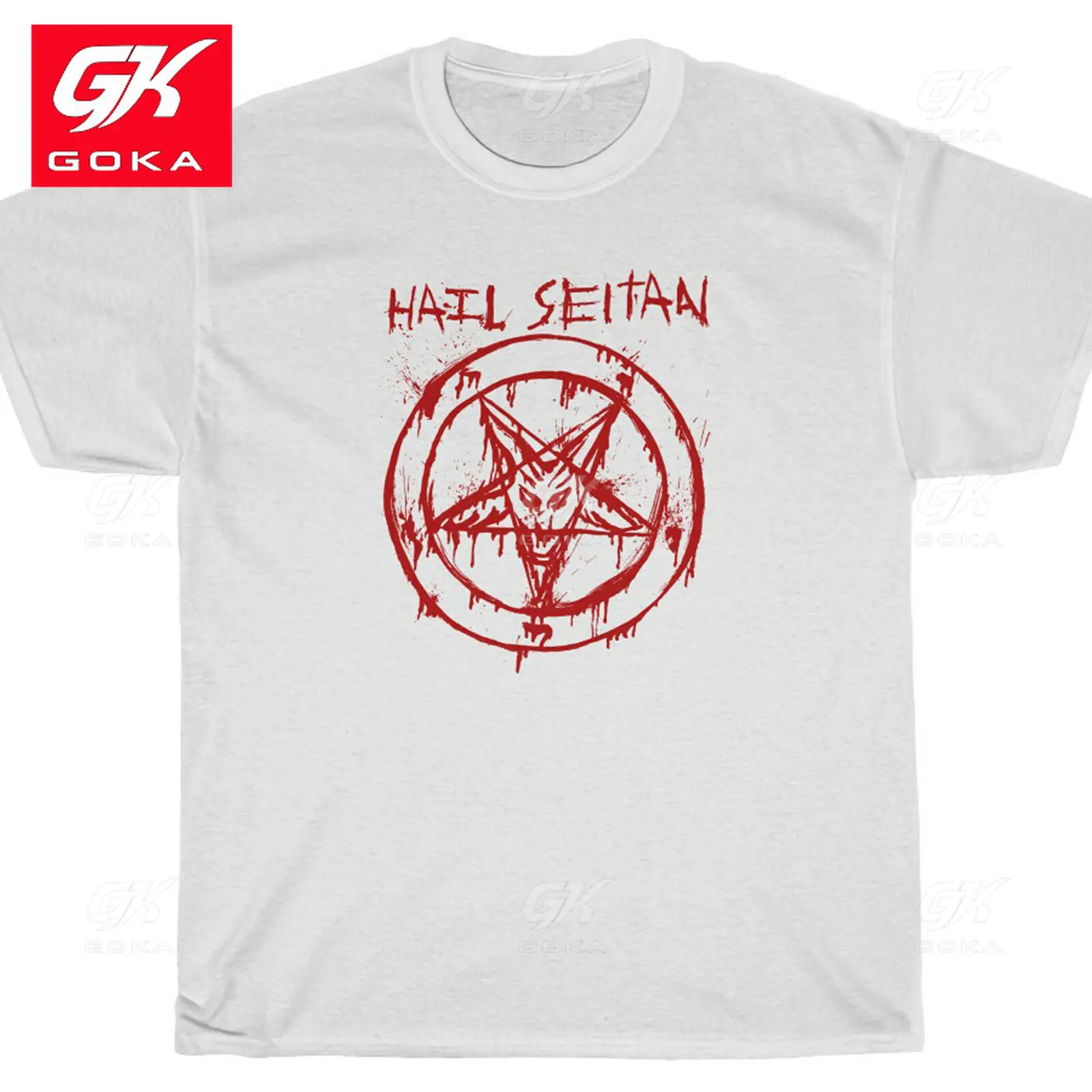 HAIL SEITAN T-Shirt - Vegan Vegetarian Chef Tofu Graphic T Shirts Mens Clothing Cotton Tees Vintage Tops Printed Classic Tee