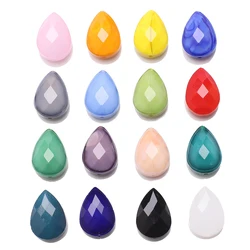 10Pcs/Lot Crystal Drop Pendant Red 13X18MM Faceted Glass Teadrop Beads Cheap Beading Crafts Material Making Jewelry Accessories