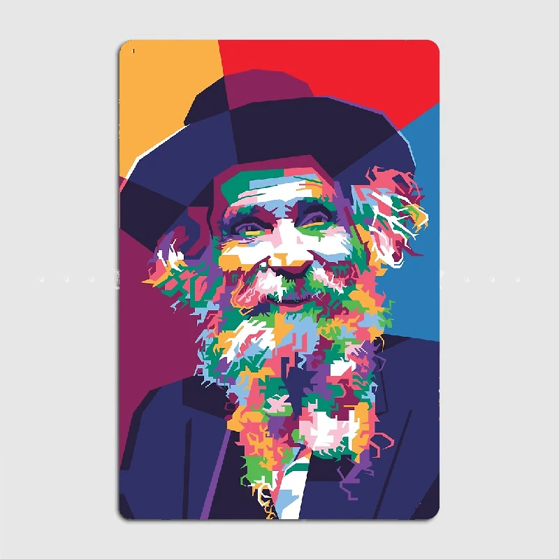 Aharon Yehuda Leib Shteinman metalowa płytka znak blaszany tablica Vintage restauracja Home Cafe kuchnia plakat na ścianę akcesoria dekoracyjne