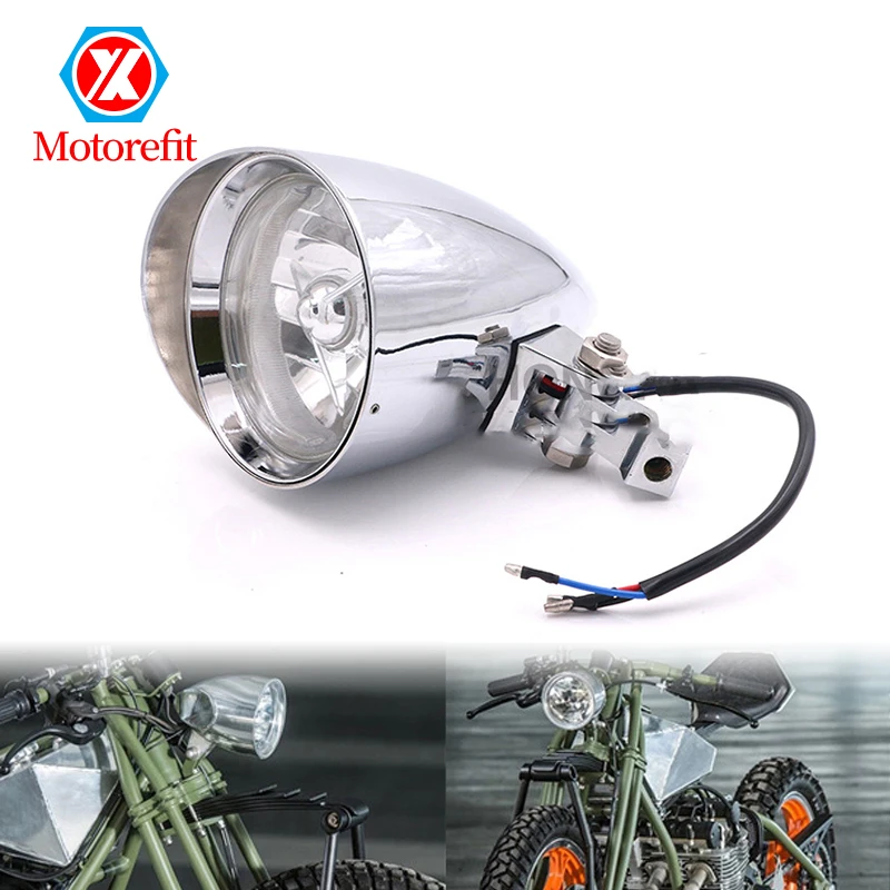 Cafe Racer Retro headlights Modified head light lamp Aluminum alloy headlights