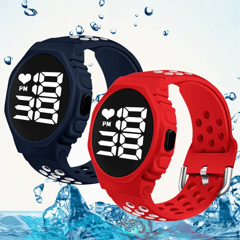 Sports Men\'s LED Digital Watches Simple Silicone Strap Electronic Wristwatch Fashion Waterproof Mens Watches Clock reloj digital