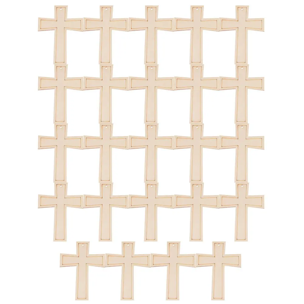 

24 шт. деревянных подвесных крестиков для стен, легкие, легко рисуются, для детского творчества, ручной росписи, декоративные, для граффити, DIY