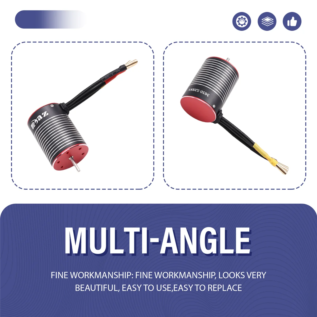 A17I Wasserdichter 3650 bürstenloser Motor mit 60 A ESC-Kombination für 1/10 RC Car Truck Parts 3600KV