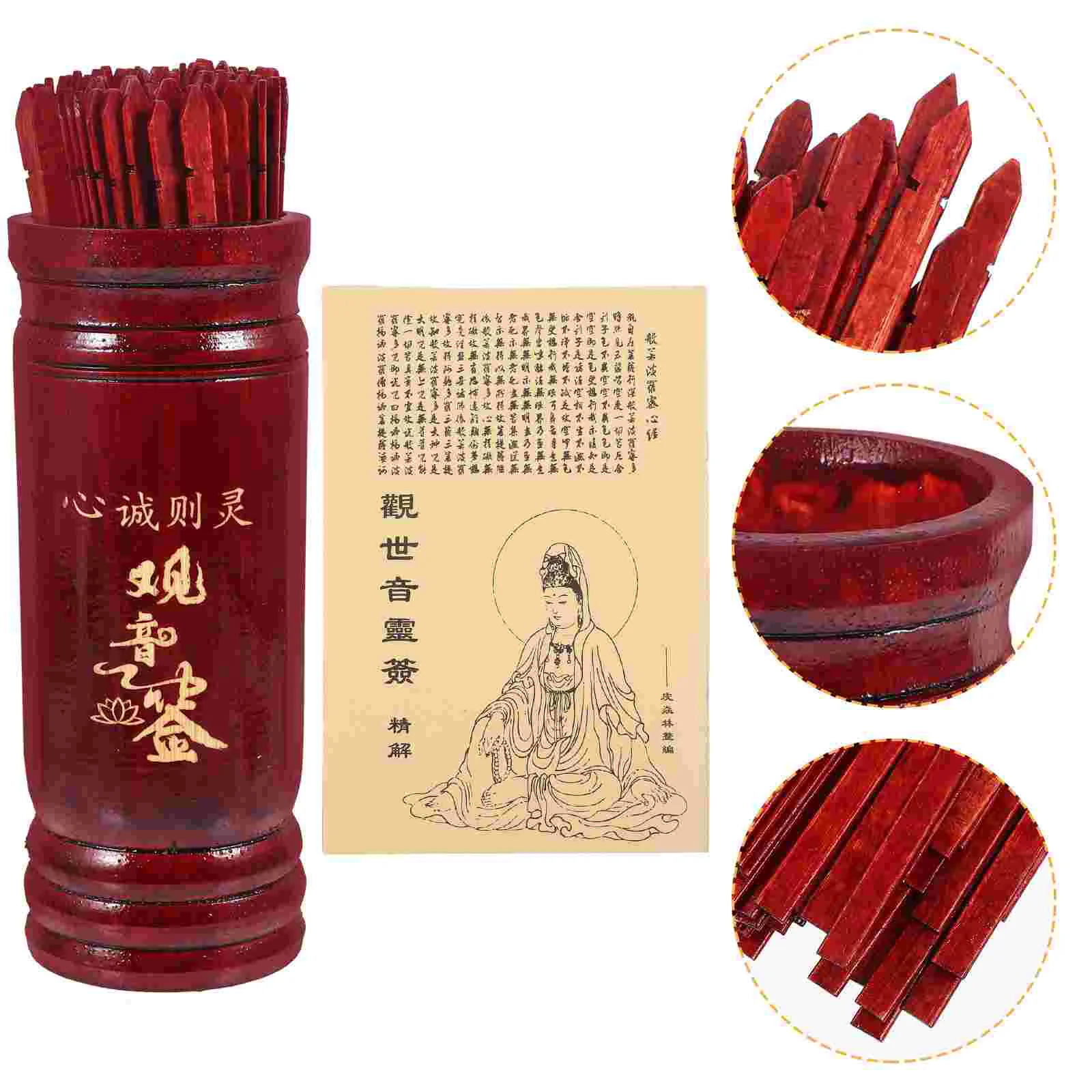 Lottery Tube Vintage Divination Prop Sticks Chinese Traditional Game Chinese-style Wooden Telling Book