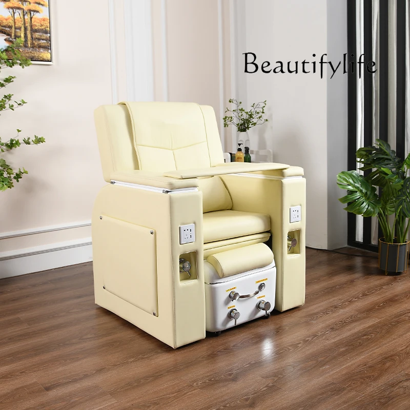 Nail Beauty Eyelash Beauty Sofa Foot Bath Electric Massage Chair Hand and Foot Care Multifunctional Foot-Washing Pedicure Chair