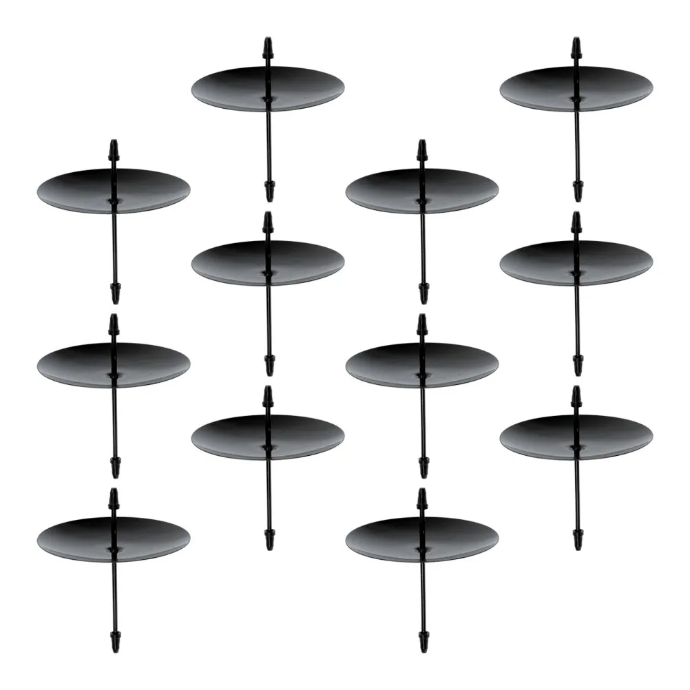 12pcs Iron Holders Large Diameter Wax Catching Decorative Fixator For Advent Wreath Household Stand Decor