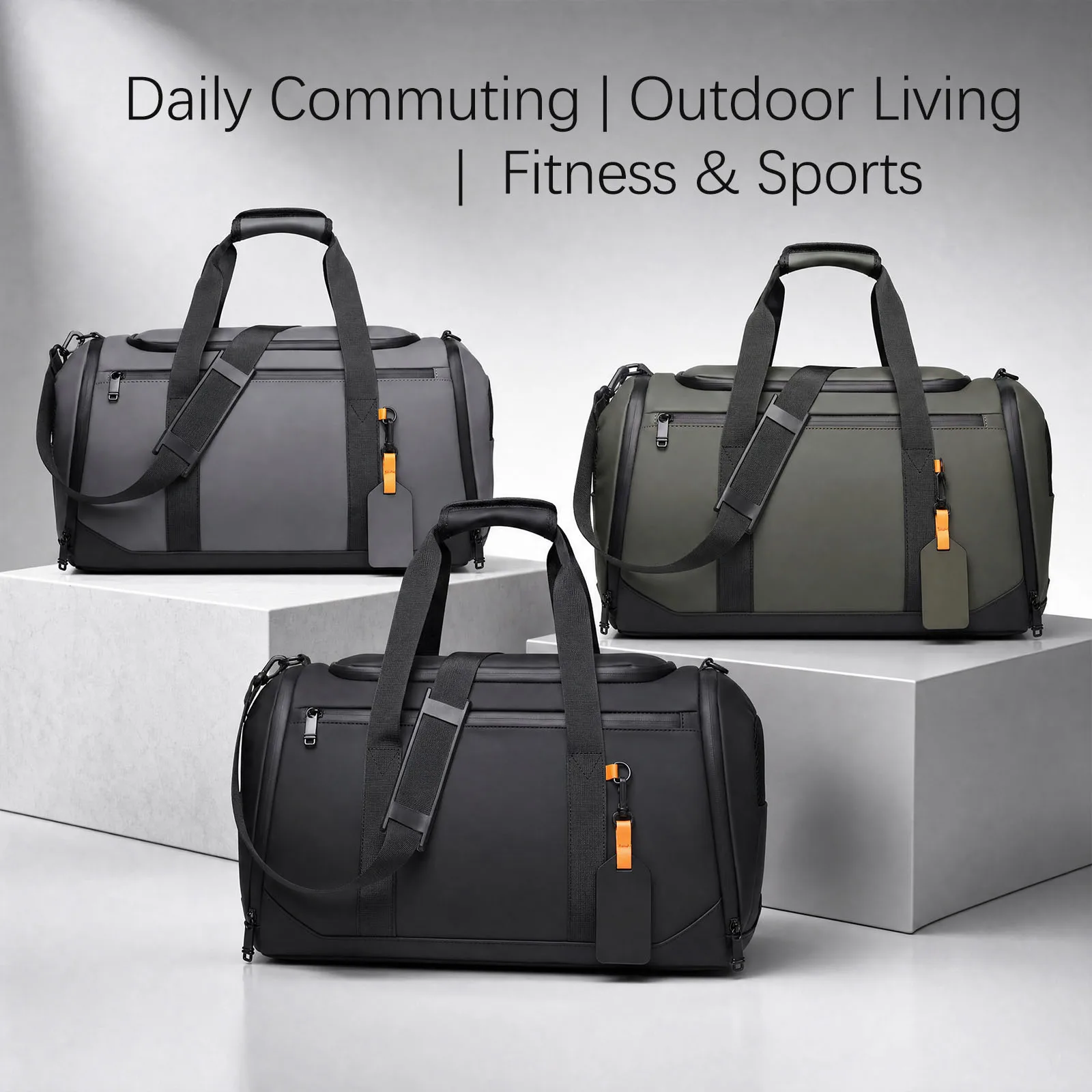 Crossbody Sports Fitness Bag with Independent Shoe Compartment,Handheld Travel Duffel for Short Trips Gym,Carry-On Luggage
