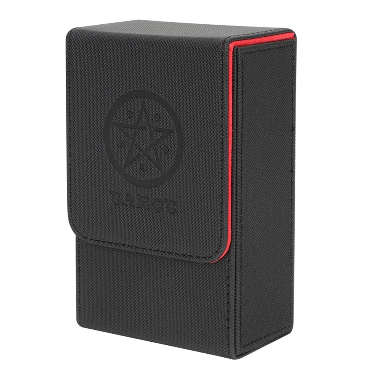 Black Red Pattern Tarot Card Storage Box PU Leather Game Poker Deck Card Frame