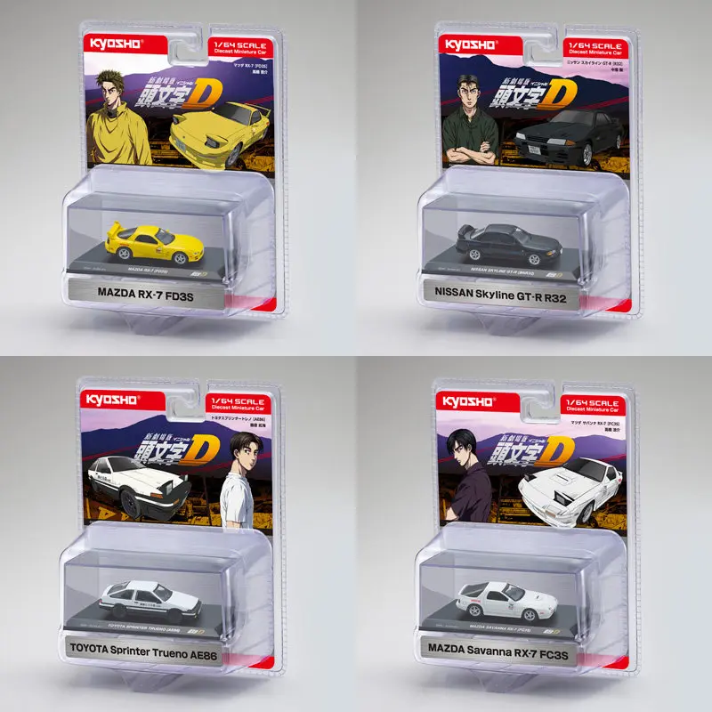 

Модель автомобиля Kyosho 1:64 DAE86 Mazda RX-7 Nissan R32 из литого металла в наличии, коллекция JDM, миниатюрная модель, подарок для фанатов уличных гонок