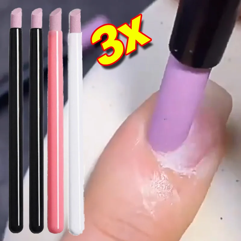 Quartz Stone Scrub Nail File Rods Cuticle Remover Dead Skin Remover Nail Cuticle Lightweight Portable Handy Use Manicure Tools