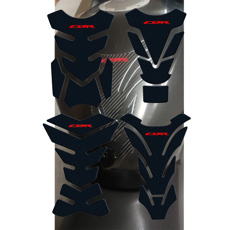 Motorcycle Carbon Fiber Fuel Gas Cap Cover Tank Protector Pad Sticker Decal For Honda CBR 600 F2/F3/F4/F4i RVF VFR CB400 CB1300