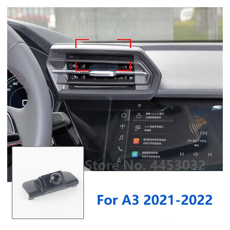 17mm Special Mounts For Audi A3 8P 8V 8YA S3 RS3 Car Phone Holder GPS Supporting Fixed Bracket Base Accessories 2014-2022