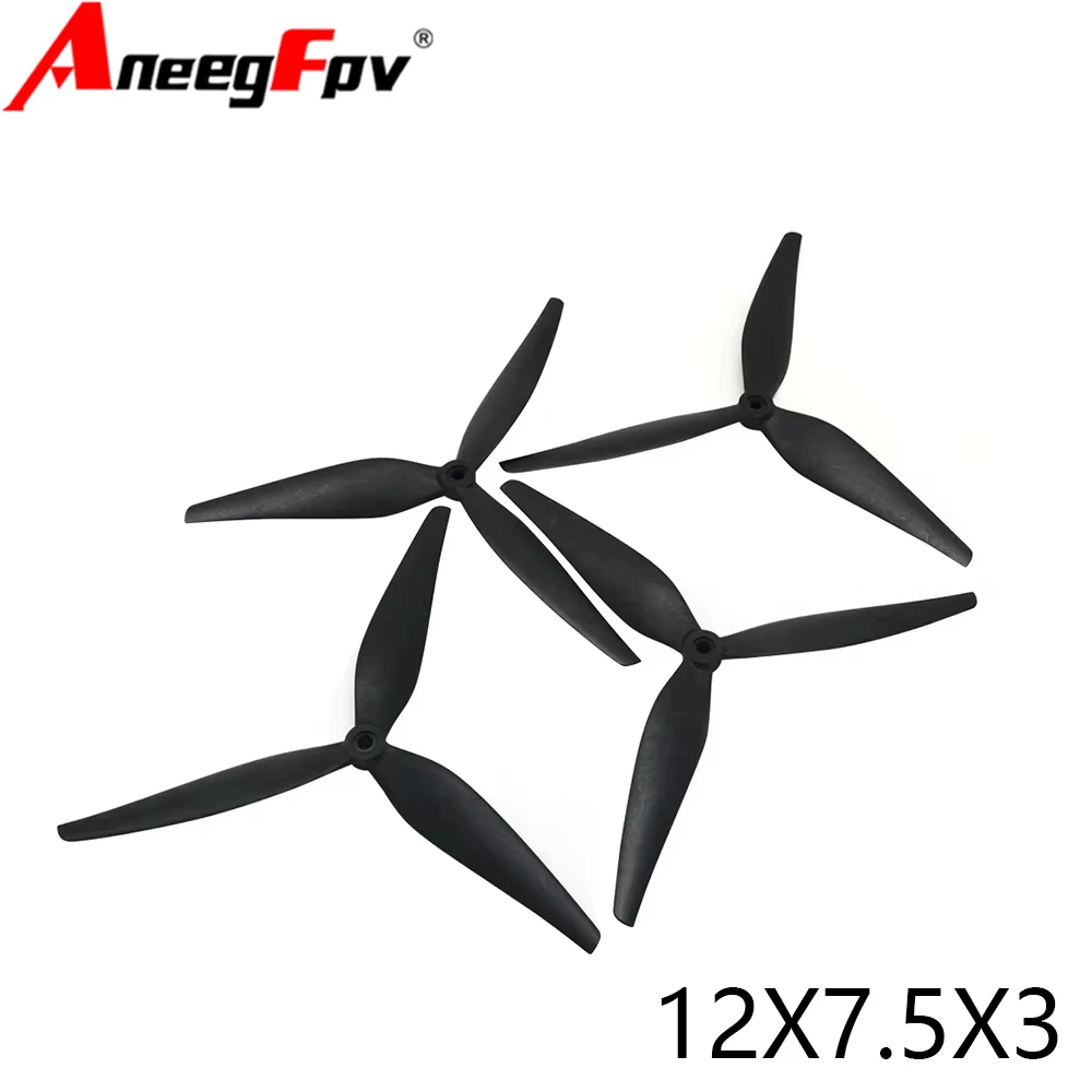 1pair HQProp  1275  12X7.5X3 12inch 3-blade Propeller  High Efficiency Nylon CRN Props CW CCW for FPV Long Range Drone