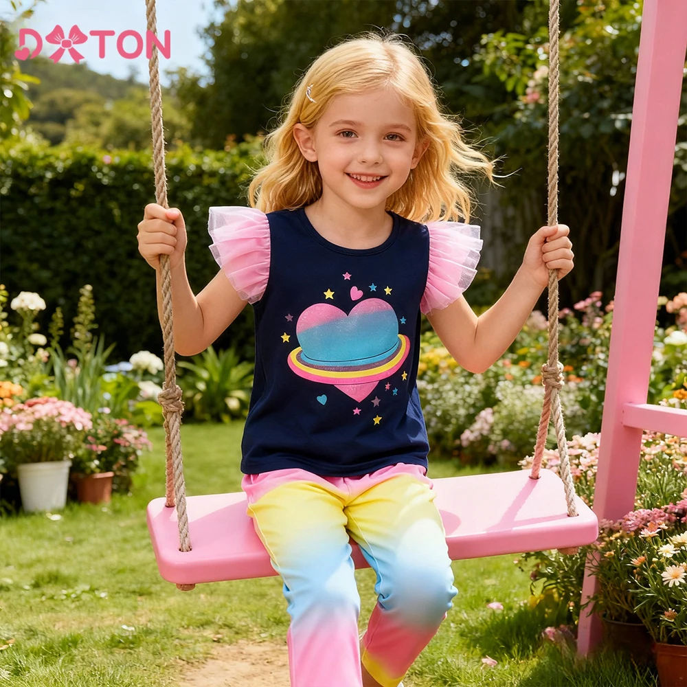 DXTON Baby Kleinkind Hosen Polyester Kinder Mädchen Bleistift Leggings Vier Saison Farbverlauf Oberbekleidung Kinder Mädchen Gerade Hosen