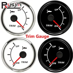 Custom Marine Trim Tilt Indicator Meter Boat Trim Gauge 0-190ohm 52mm UP-DN Left Right Trim Meter Red Backlight for Marine Boat