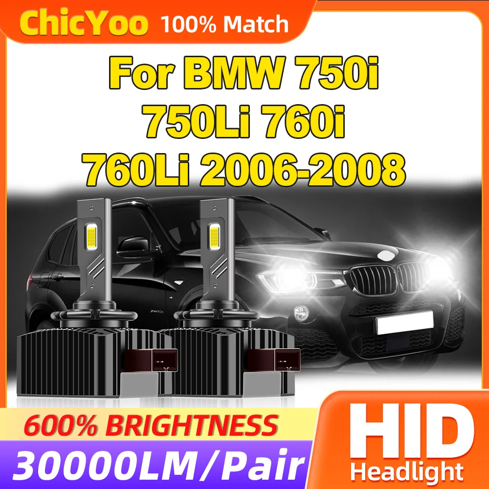 

30000LM HID Xenon Headlamps 120W LED Headlights 6000K White 12V Auto Headlamps For BMW 750i 750Li 760i 760Li 2006 2007 2008