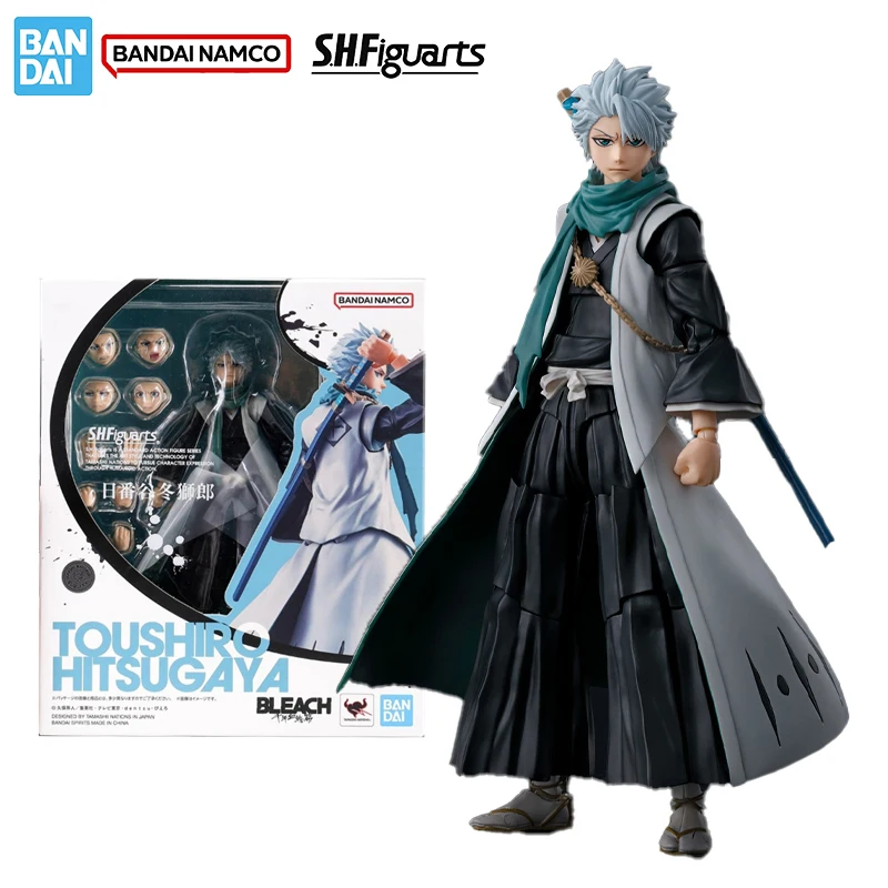 

Bandai оригинальная фигурка отбеливателя, модель комплекта, аниме-фигурки SHF Hitsugaya Toushirou, коллекция, модель, экшн-фигурки, игрушки, подарки