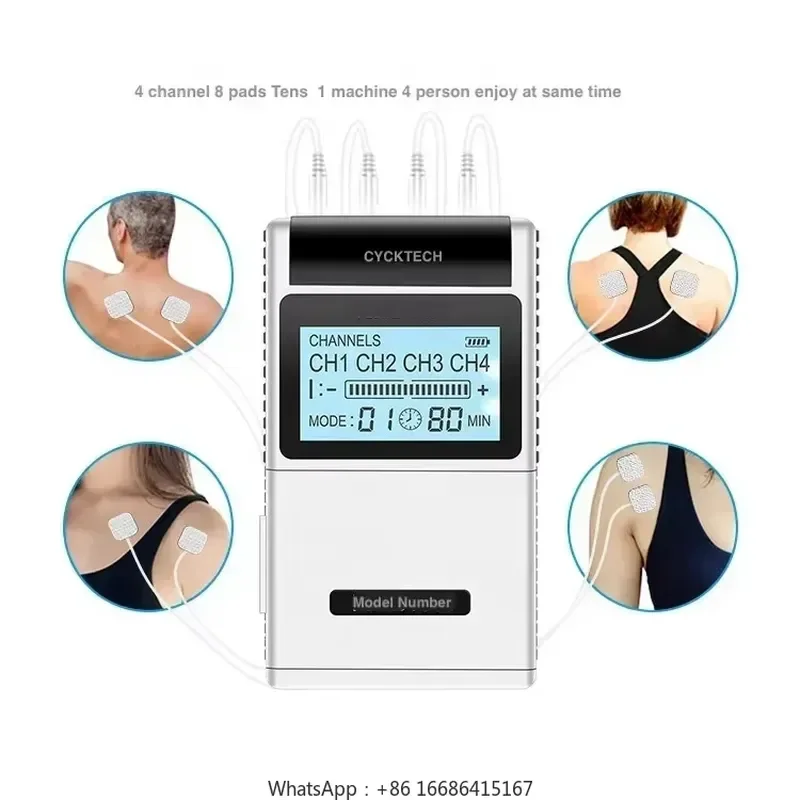 4-Channel 15-Mode TENS Unit for Home Use