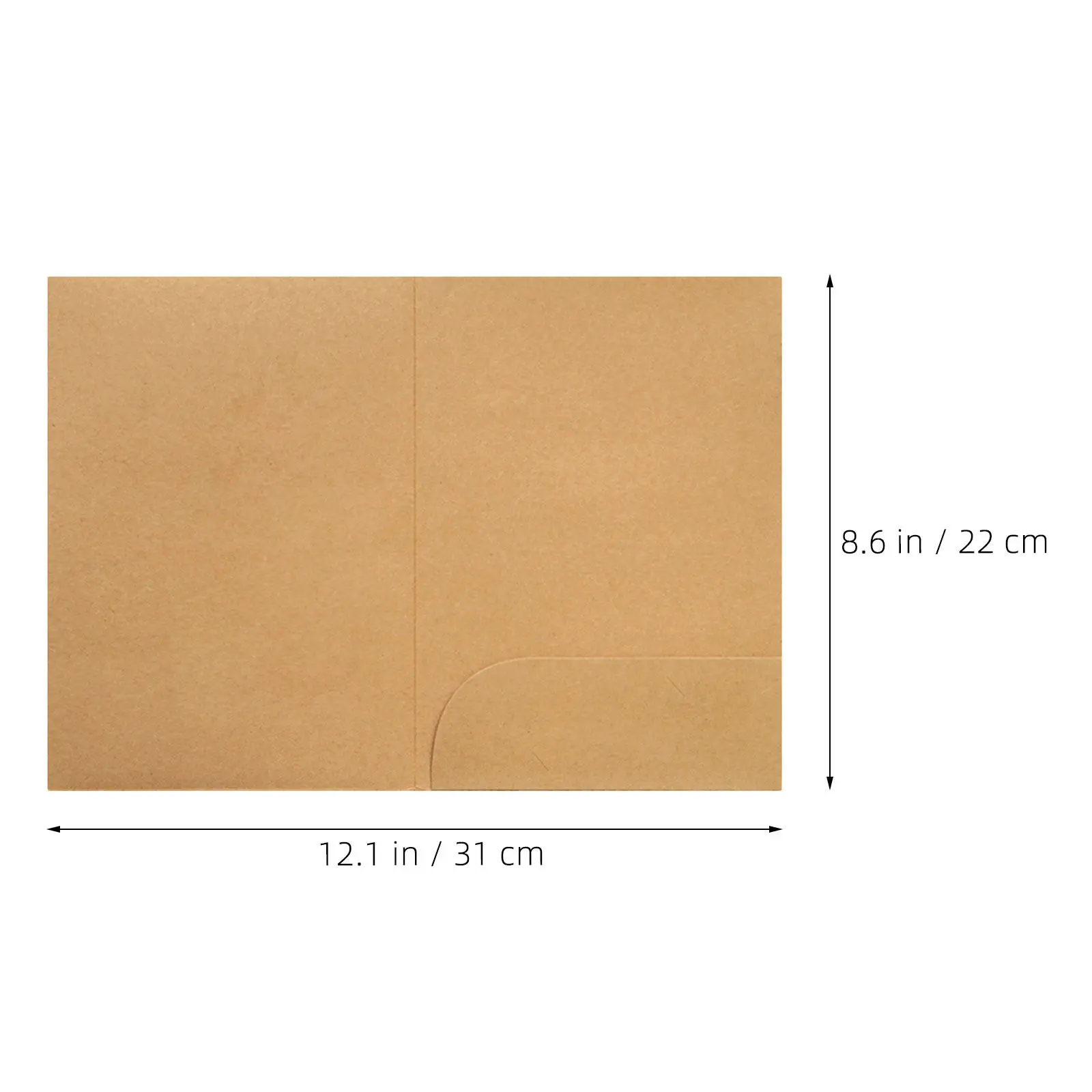12Pcs A4 Kraft Paper Folder Document Organizer Contract File Bag Business Report Meeting Notes School Portfolio