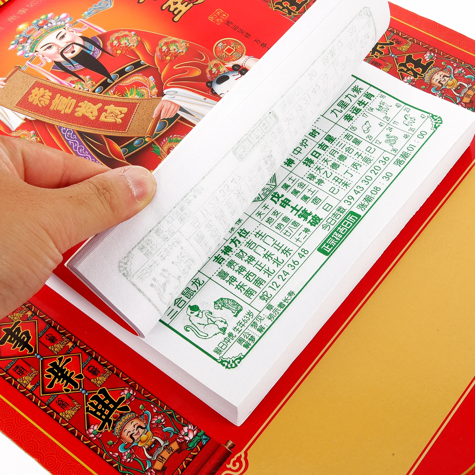 

Wall-hung Calendar Calendars Wall-mounted Chinese Hanging Traditional Paper for Organizing Lunar Decor