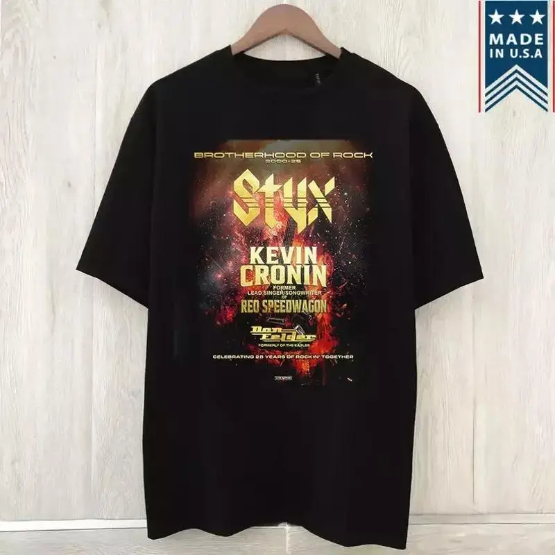 Retro Styx and Kevin Cronin Band Tour 2025 T Shirt All Size S 4XL