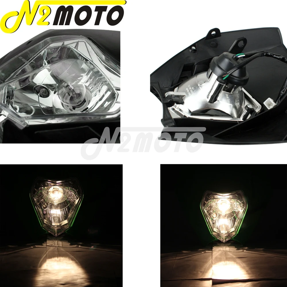 Off Road Supermoto White Headlight Front Lamp Motocross Head Light Dirt Bike For KTM Enduro EXC KLX CRM XR DRZ RMZ RM250 YZ WR