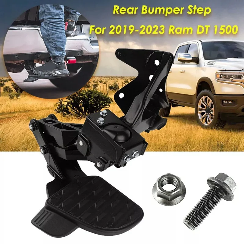 

Rear Bed Bumper Bar Step Pedal For Dodge Ram 1500 DT Dual Exhaust Vehicles 2019-2021 82215289AC 82215289AD 82215289AG