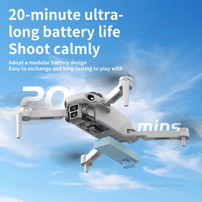 L106 Drone 8K HD Dual Camera Brushless Motor Obstacle Avoidance With Screen Remote Control Four-Axis RC Drone Toy For Kids Adult