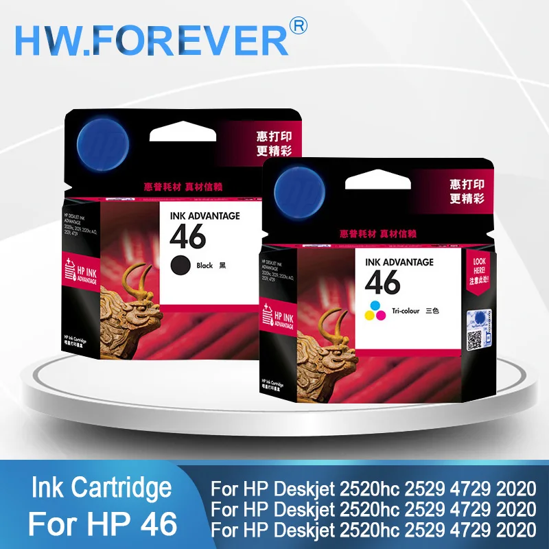

Оригинальный новый картридж 46XL для принтера HP Deskjet 4729 2529 2029 2520hc 2020hc, яркий цветной чернильный картридж