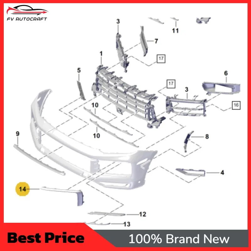 【2026】Daylight Frame For Porsche Cayenne 2024-2026 9Y0 9YA-2 OEM 9Y0807685K 9Y0807686K