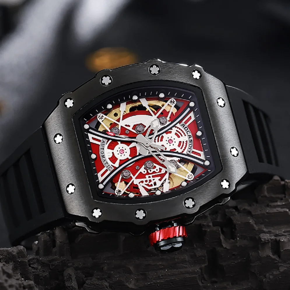 

Luxury Hollowed Out Mechanical Men's Wristwatch High-Quality Personality Design Automatic Waterproof Sports Watches Luminous