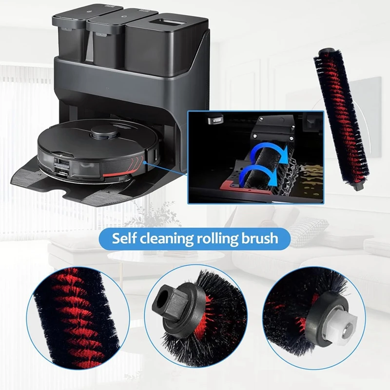 ل Roborock S7 Maxv Ultra/S7 Pro Ultra مكنسة كهربائية فرشاة جانبية رئيسية فلتر Hepa ممسحة أكياس الغبار القماشية