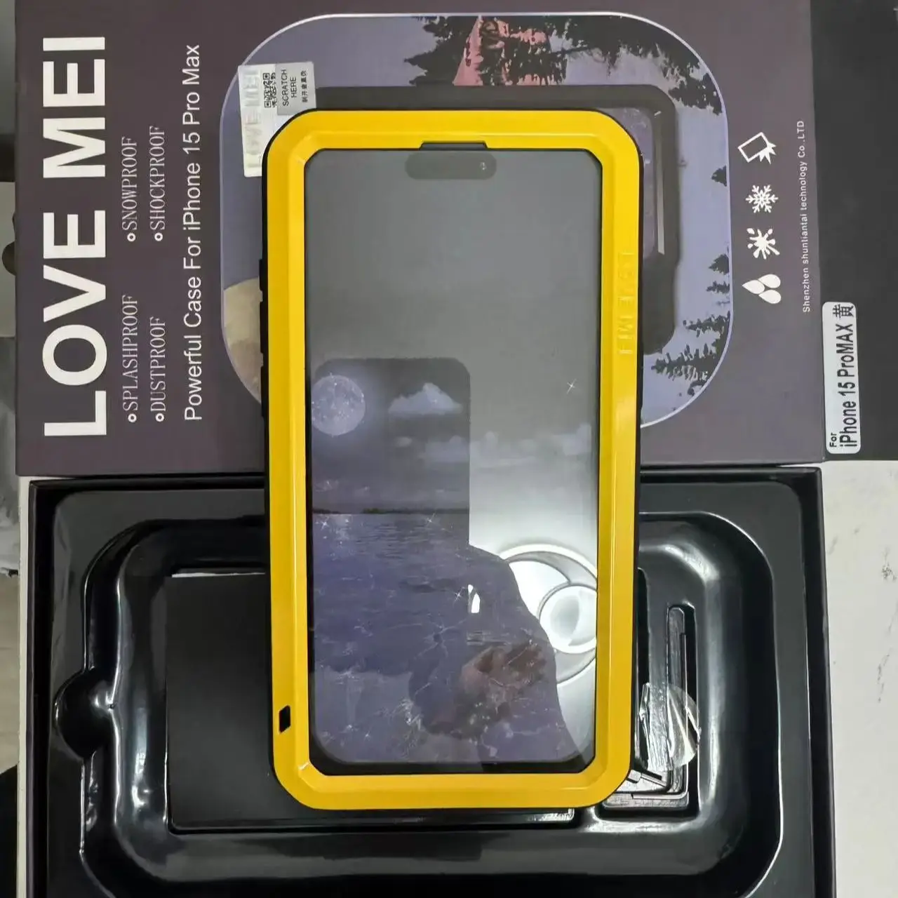 

Чехлы для телефонов Love Mei Iphone 17, 16, 15 Pro Max Plus, силиконовый металлический защитный чехол военного класса, противоударный и пылезащитный чехол