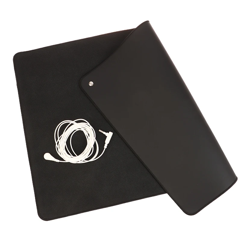 Grounding Rubber Leather Mat Earthing Sleep Mat Computer Mouse Pad Grounding Foot Mat Desk Mat For Better Sleep Health