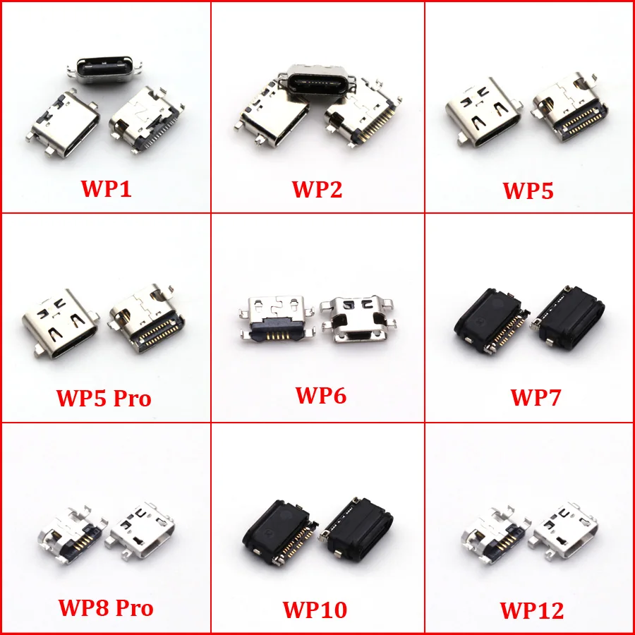 2pcs For Oukitel WP1 WP2 WP5 5pro WP6 WP7 WP8 Pro WP10 WP12 Type C Micro mini USB Charging Port jack socket Connector