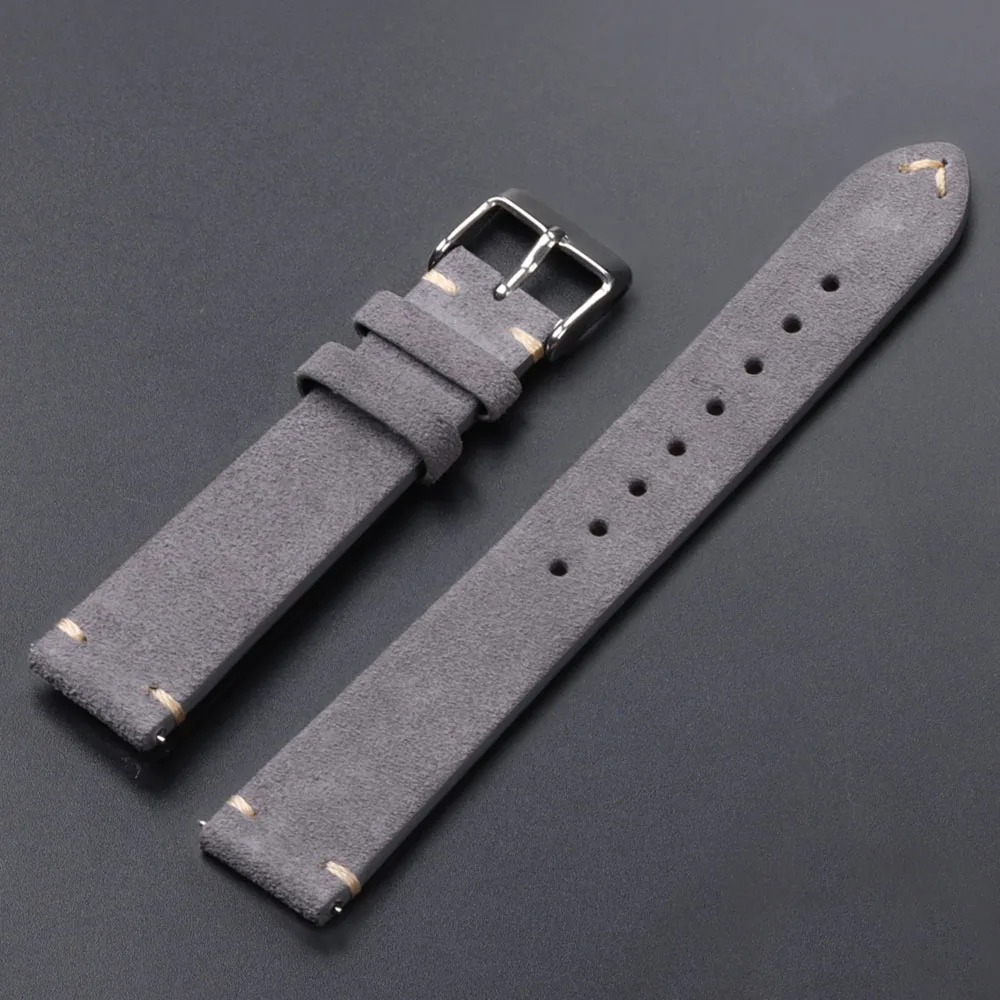 Soft Suede Quick Release Watch Strap for Seiko, 18/20/22mm