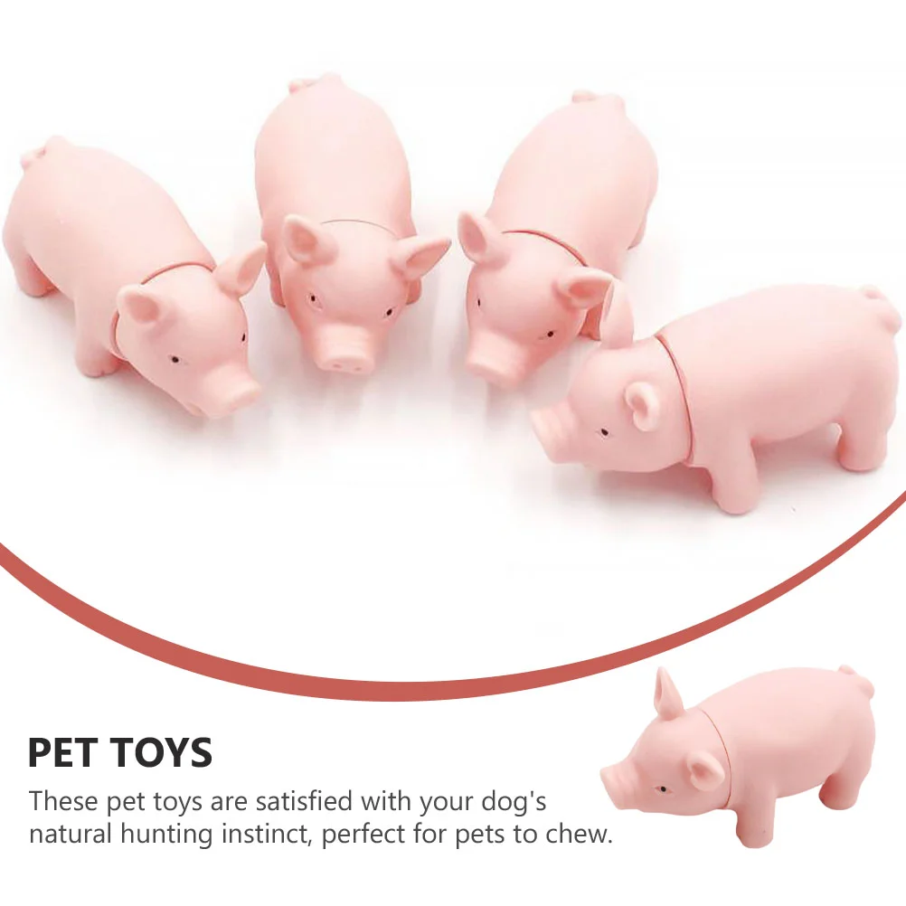 3 Pcs Screaming Pig Dog Toy Lovely Chewing Toys Fluffy Stuffed Animals for Puppies Molar Pet The