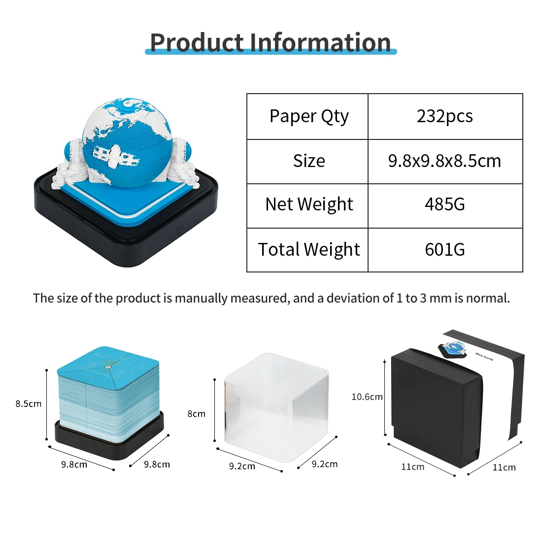 Omoshiroi Block 3D Memo Pads Calendar Advent Sticky Note Pad Calendar 2025 Led Paper Cubes Offices Scrapbooking Christmas Gift