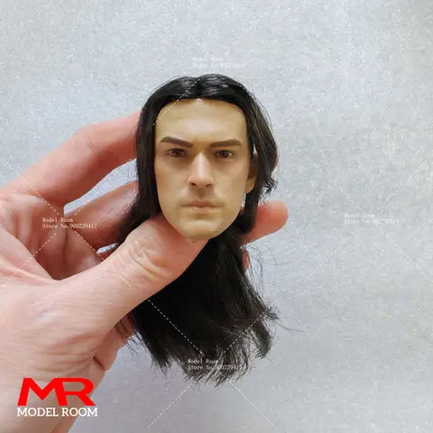 1/6 Takeshi Kaneshiro Huvudskulptur Carving med långt hår Modell Passar 12 10 best sales 1 6 kvinnligt huvudskulptur - №1