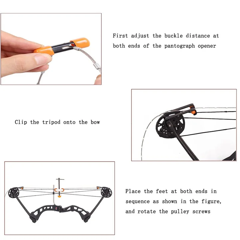 양궁 활 프레스 휴대용 복합 활 프레스 쿼드 브래킷 수리 활 스트링 체인저, 사냥 활 유지 보수 액세서리