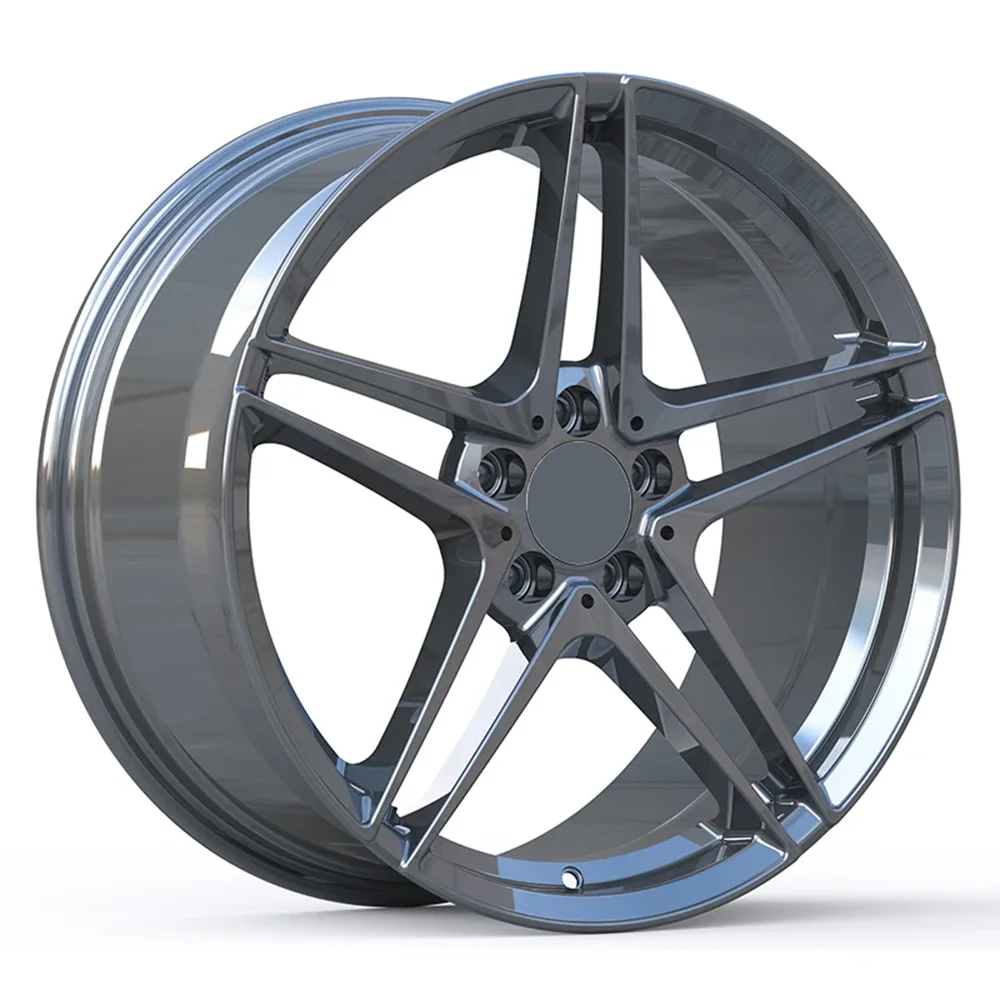 Forged Magnesium Wheels Gloss Black 5*112 18 19 Inches CNC Bright Custom Logo Accepted