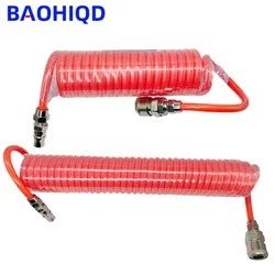 3M/6M Polyurethane PU Air Compressor Hose Tube Flexible Air Tool With Connector PP20 Spring Spiral Pipe for Compressor Air Tool