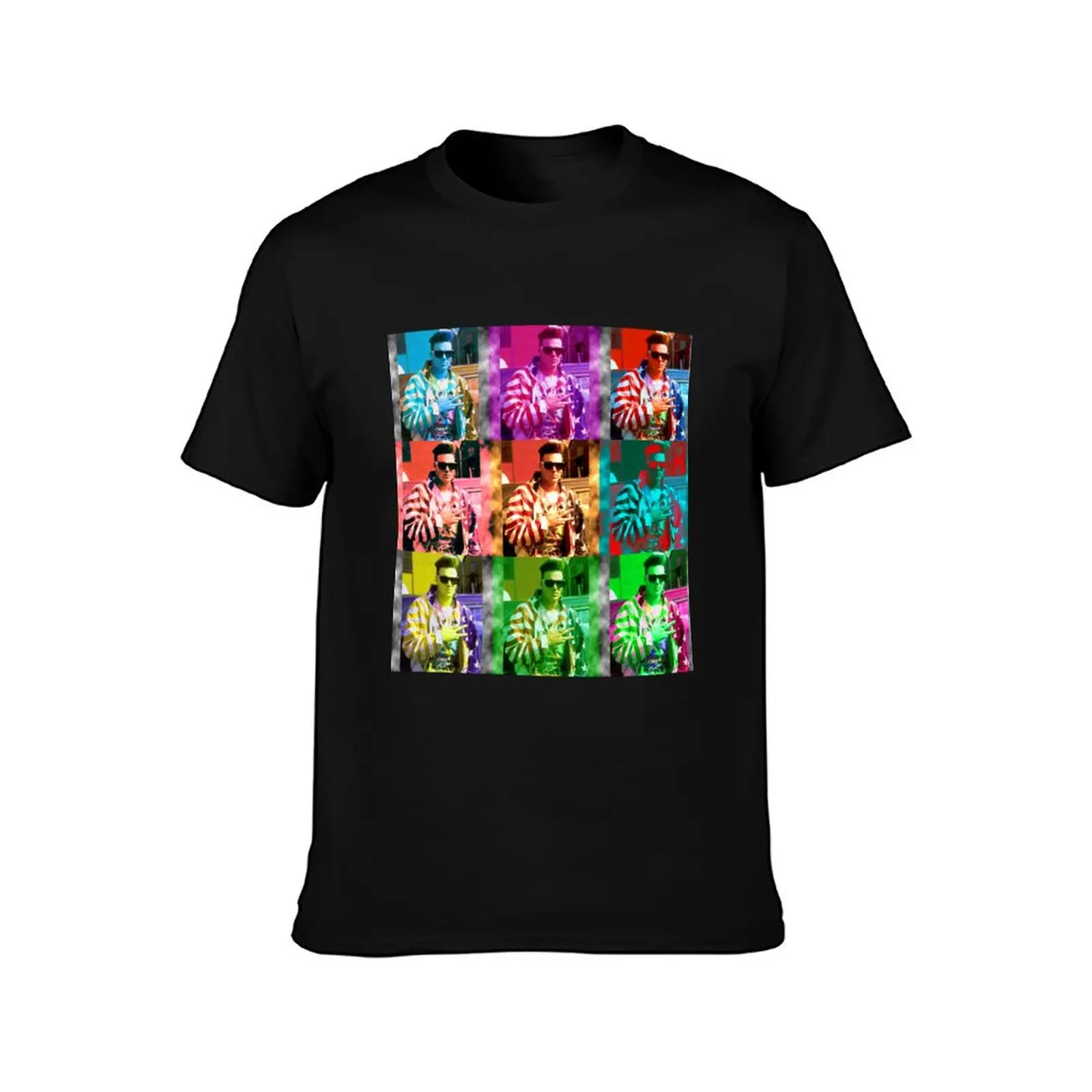 Vanilla Ice Collage T-Shirt Simple Solid Color Crew Neck Tee T-Shirt