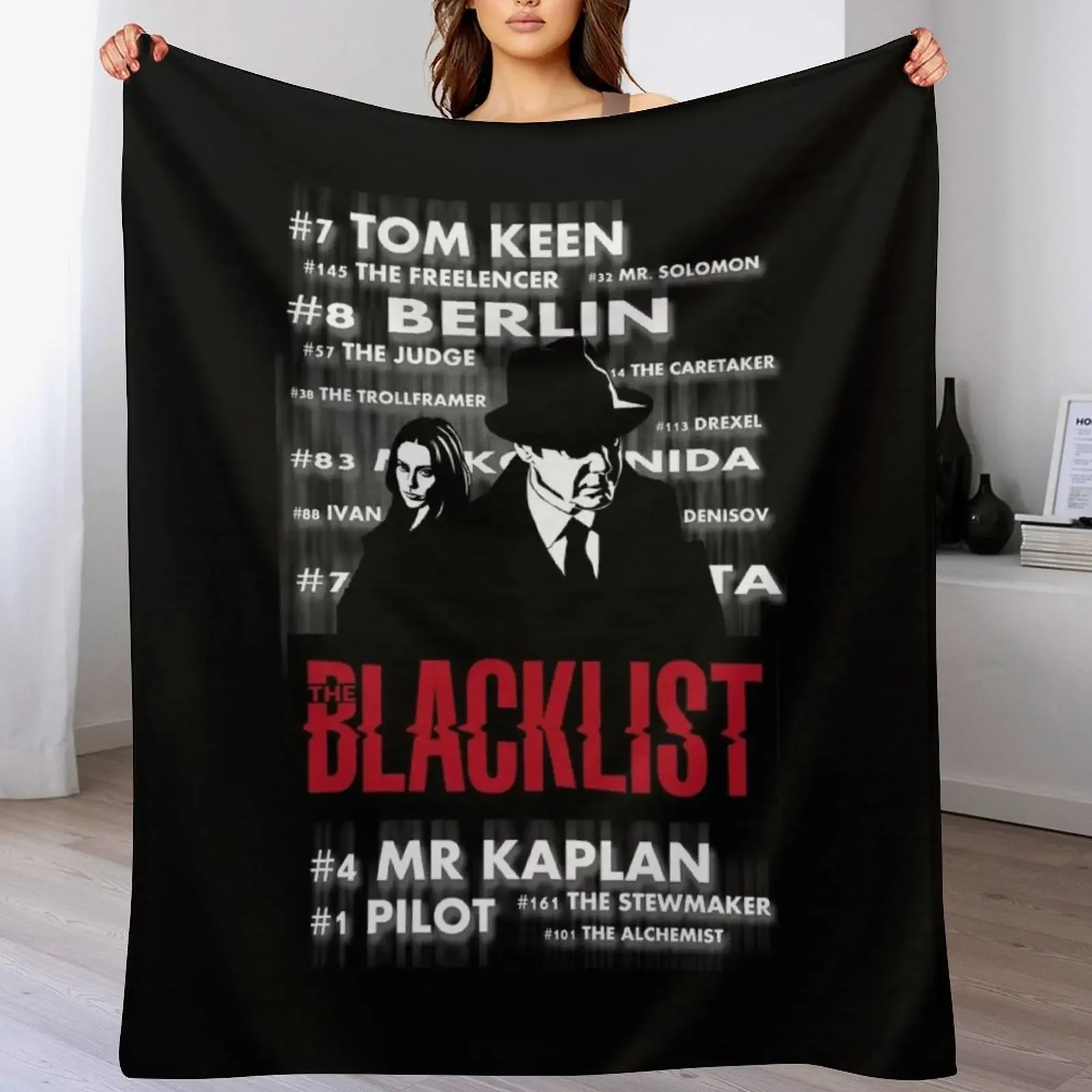 

James Spader Alias Raymond Red Reddington Throw Blanket Compact Warm Blanket for Car Road Trip