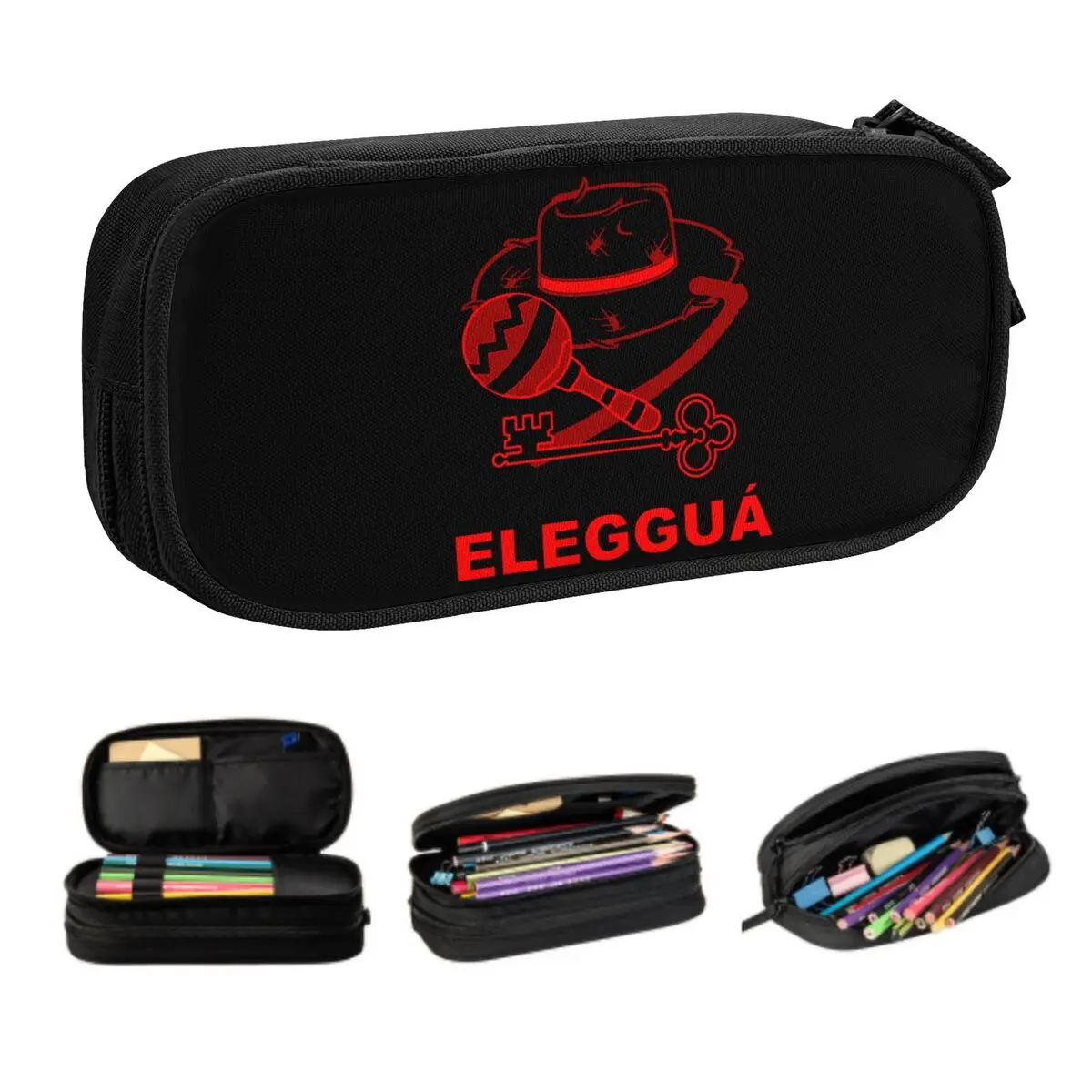 Custom Eleggua Cute Pencil Cases Girls Boys Large Capacity Pencil Bag Student School