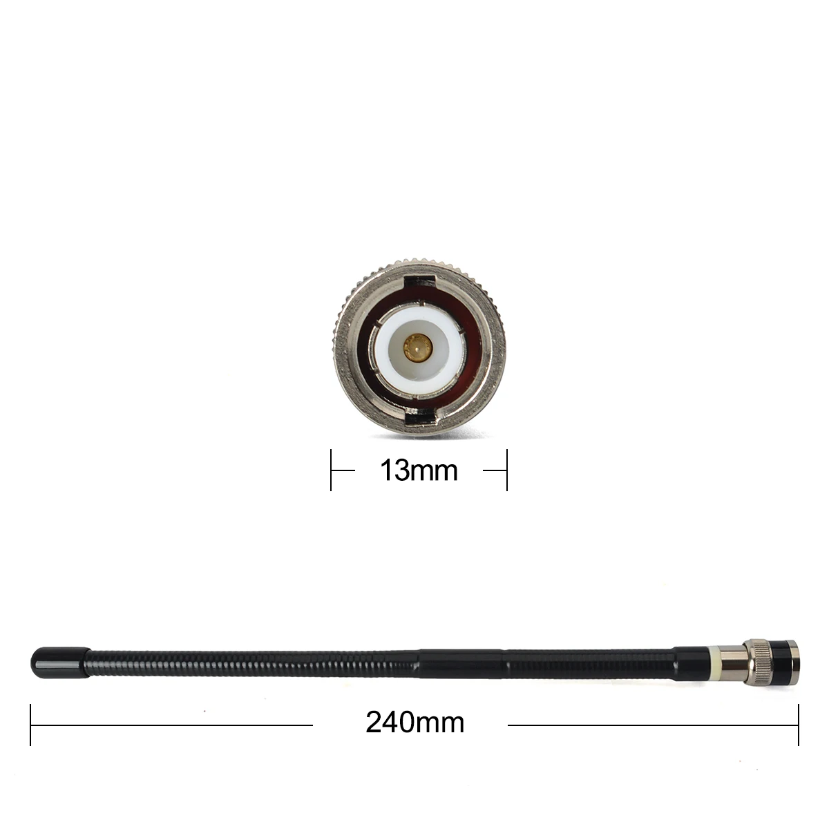 BNC 27Mhz HT Handheld CB Radio Flexible Rubber Antenna for Cobra Midland Uniden Anytone CB Band Portable Two Way Radio