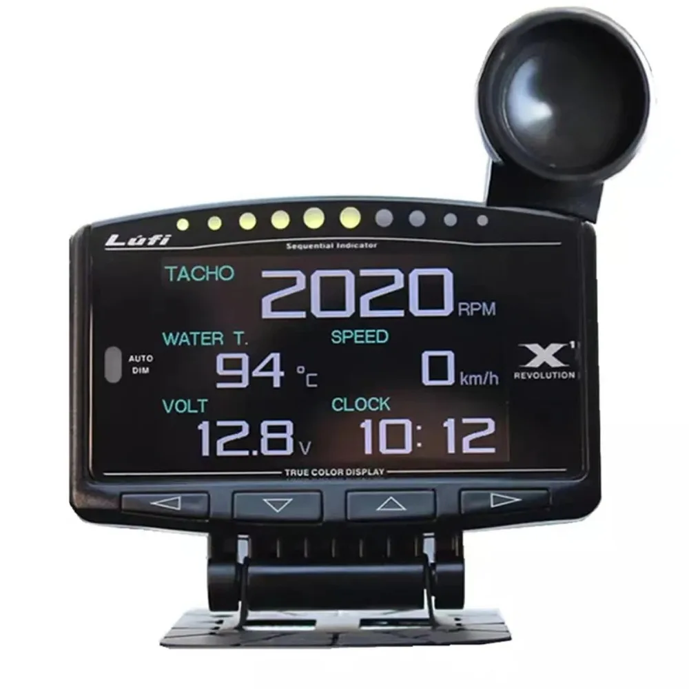 Lufi X1 OBD2 Car Gauge Boost Speed Meter Digital Water Temperature Racing Meter Turbo-meter Universal Auto Accessories