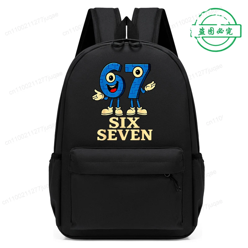 Mochilas Escolares para Crianças do Jardim de Infância, Mochila Casual para Meninas e Meninos, Mochilas de Viagem 67 Six Seven